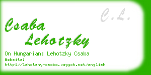 csaba lehotzky business card